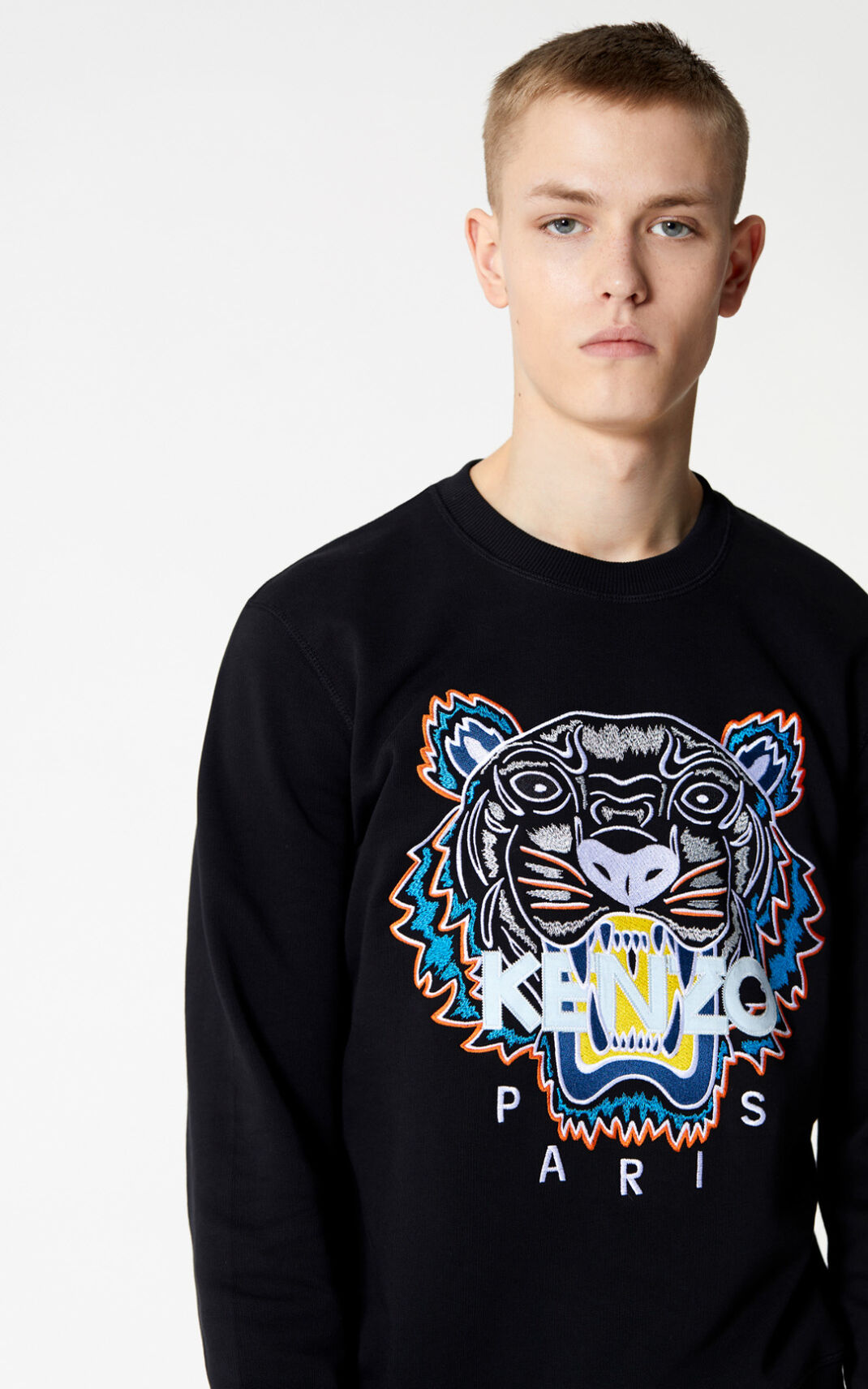 Sweatshirt Kenzo Tiger Masculino - Pretas | 298JPOCXK